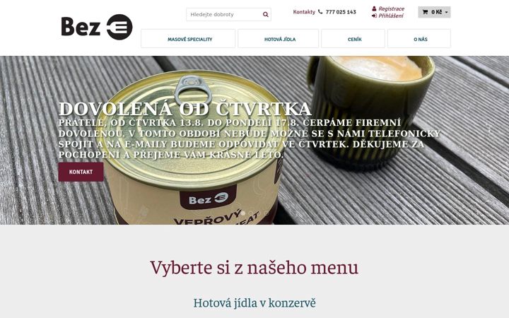 Screenshot of konzervybeze.cz