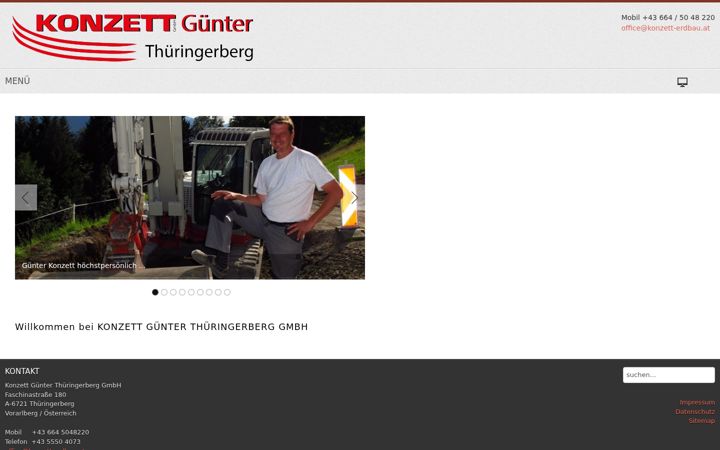 Screenshot of konzett-erdbau.at