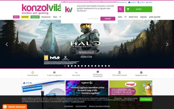 Screenshot of konzolvilag.hu