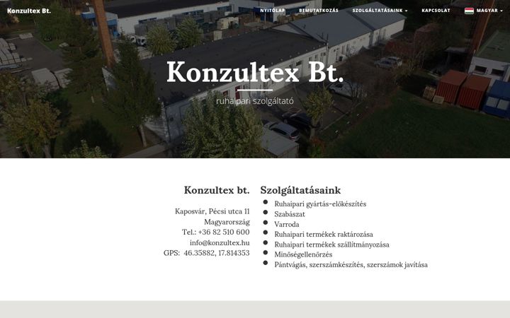 Screenshot of konzultex.hu