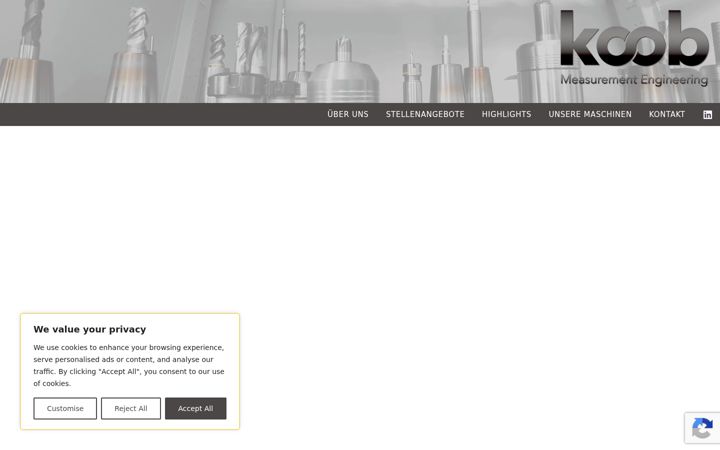 Screenshot of koob-cnc.de