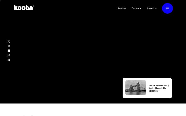Screenshot of kooba.co.uk