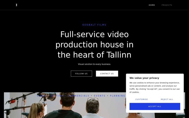 Screenshot of koobaltfilms.com