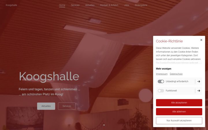 Screenshot of koogshalle.de
