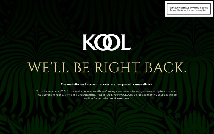 Screenshot of kool.com