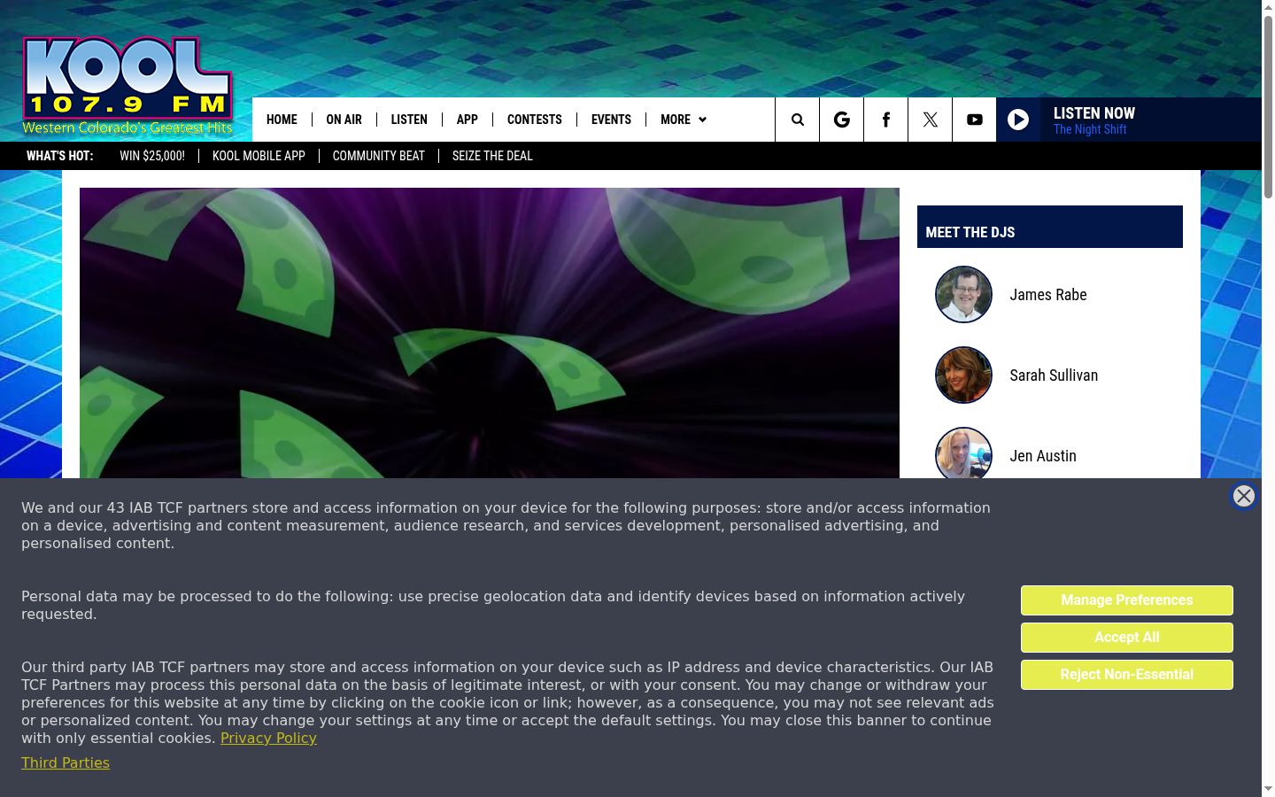 Screenshot des Einwilligungsbanners vor jeglicher Interaktion