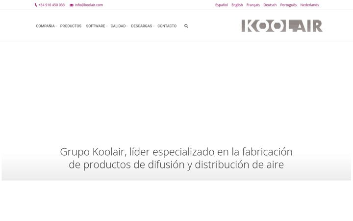 Екранна снимка на koolair.com