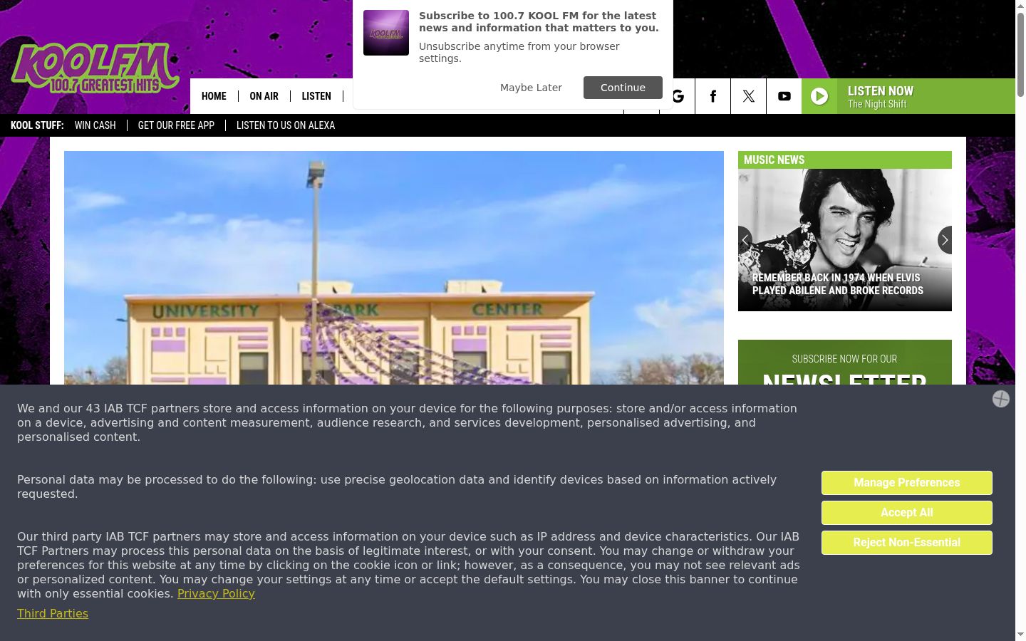 Screenshot tal-banner tal-kunsens muri qabel kwalunkwe interazzjoni