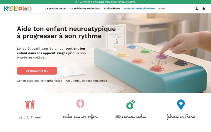 Screenshot of koolookoo.com