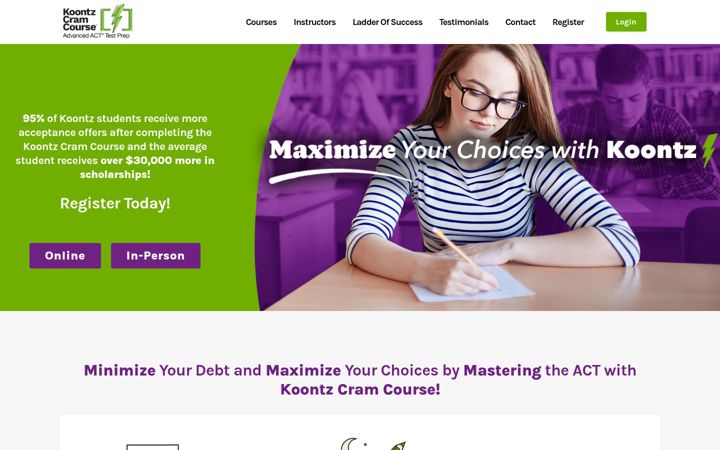Screenshot of koontzcramcourse.com
