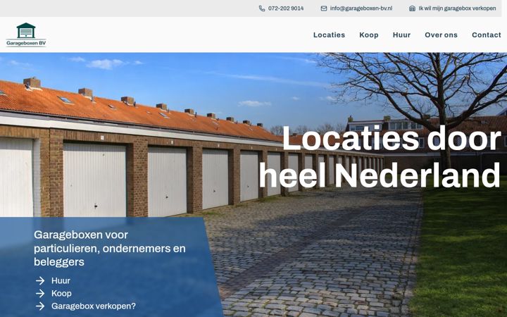 Skærmbillede af koopeengaragebox.nl