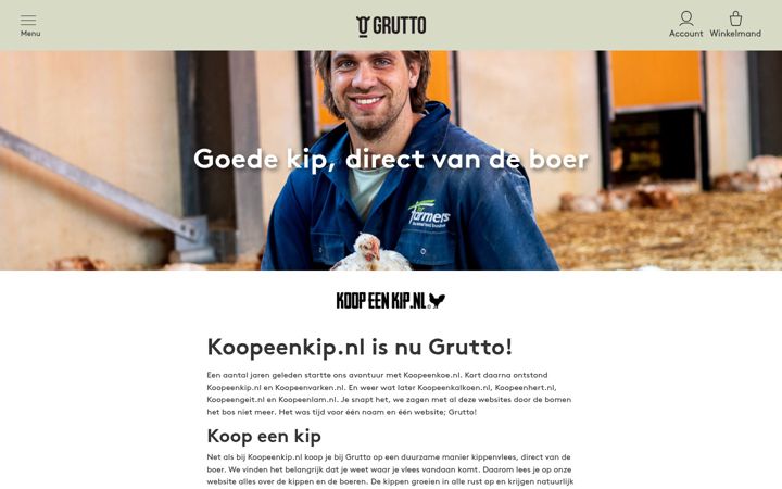 Screenshot of koopeenkip.nl
