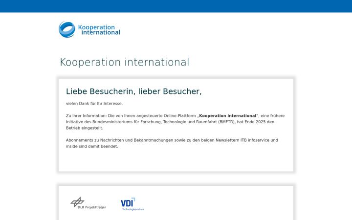 Screenshot of kooperation-international.de