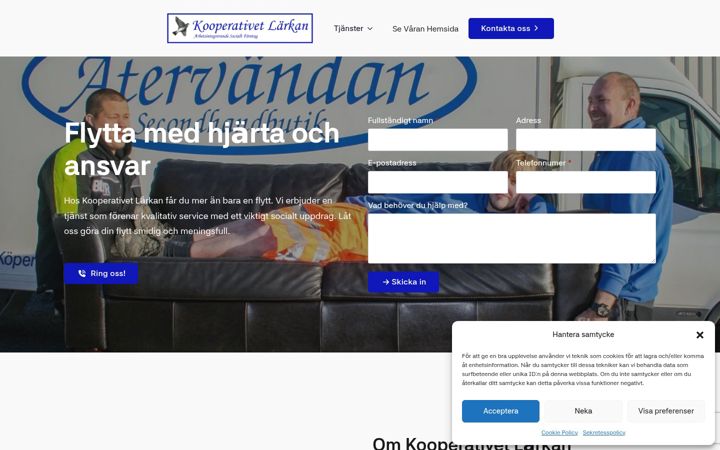 Screenshot of kooperativet-larkan.se