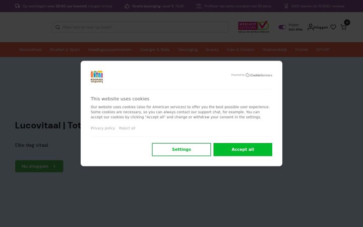 Screenshot of koopjesdrogisterij.nl