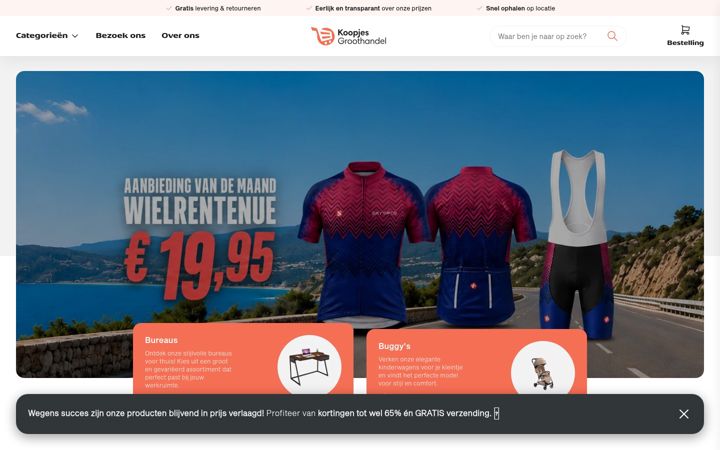 Screenshot of koopjesgroothandel.nl