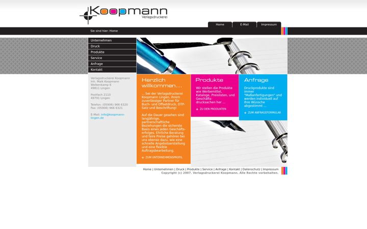 Screenshot of koopmann-lingen.de