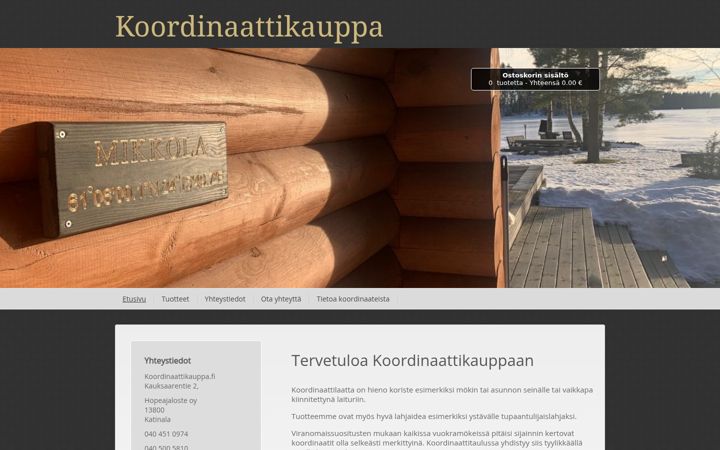 Screenshot of koordinaattikauppa.fi