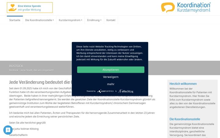 Screenshot of koordination-kurzdarmsyndrom.de