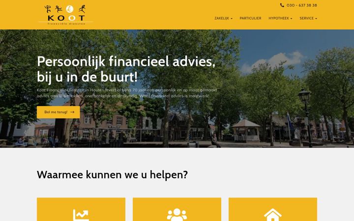 Screenshot of kootfin.nl