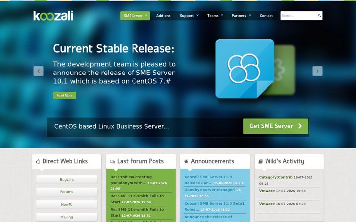 Screenshot of koozali.org
