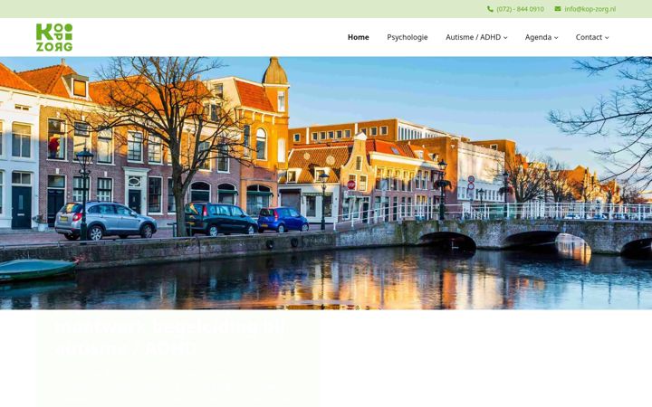 Screenshot of kop-zorg.nl