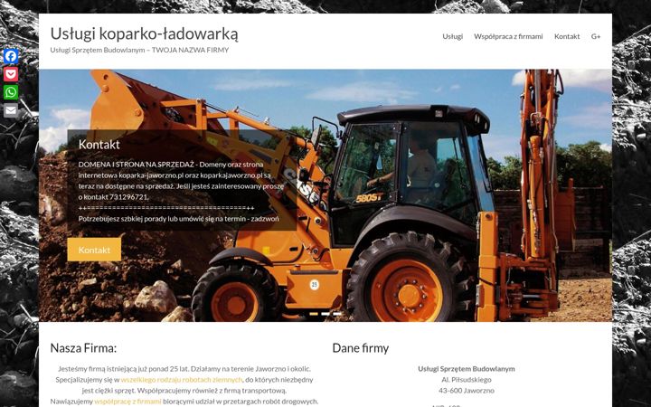 Screenshot of koparka-jaworzno.pl