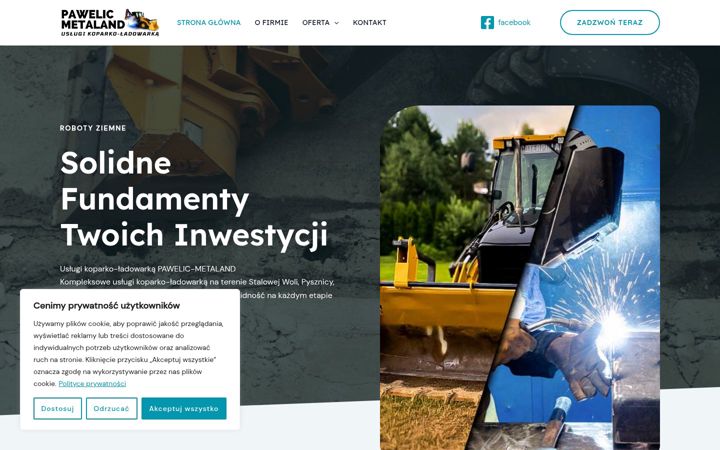 Screenshot of koparkoladowarka-pawelic.pl