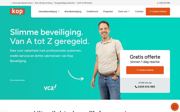 Captură de ecran a kopbeveiliging.nl