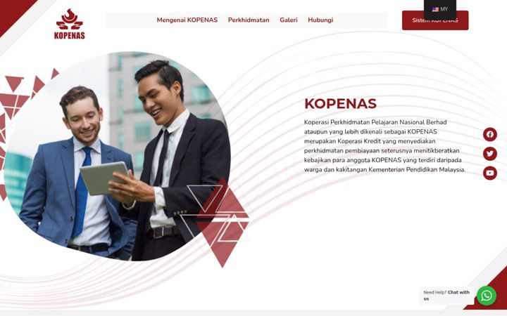 Screenshot of kopenas.my