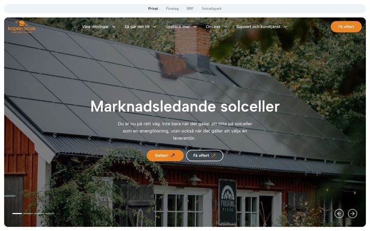 Screenshot of kopernicus.se