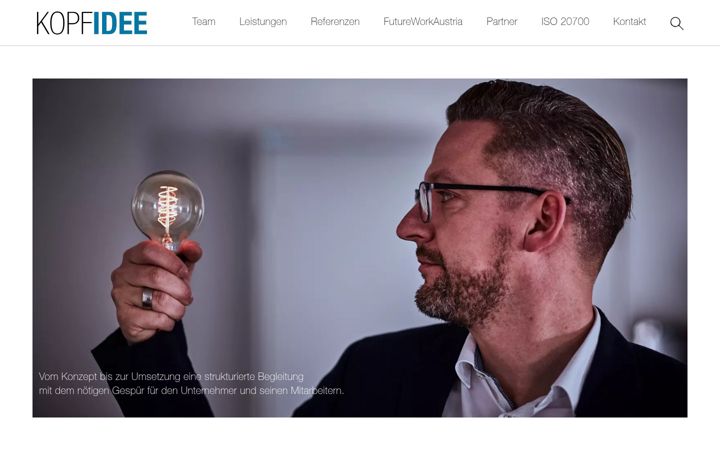 Screenshot of kopfidee.at