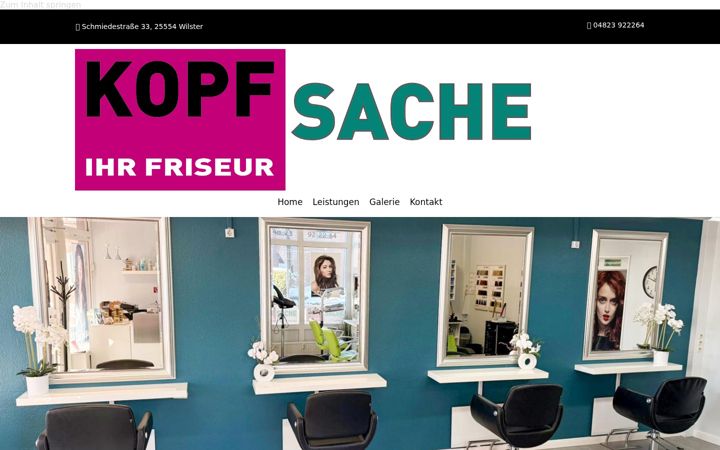 Screenshot of kopfsache-ihr-friseur.de