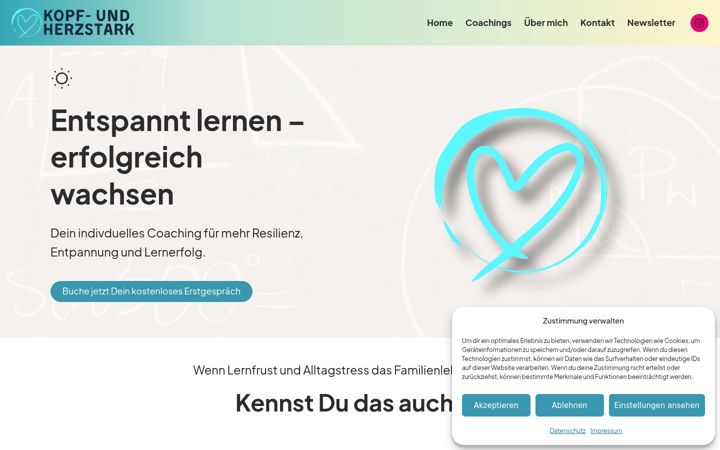 Screenshot of kopfundherzstark.de