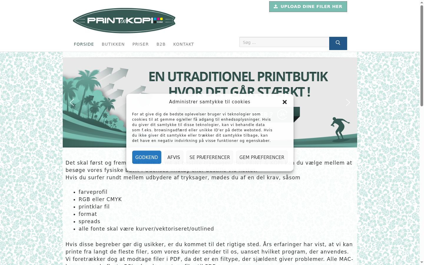 Screenshot del banner di consenso mostrato prima di qualsiasi interazione