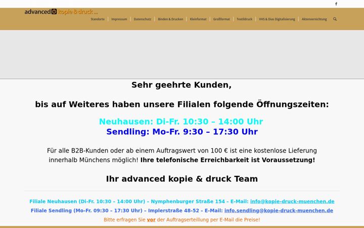 Screenshot of kopie-druck-muenchen.de