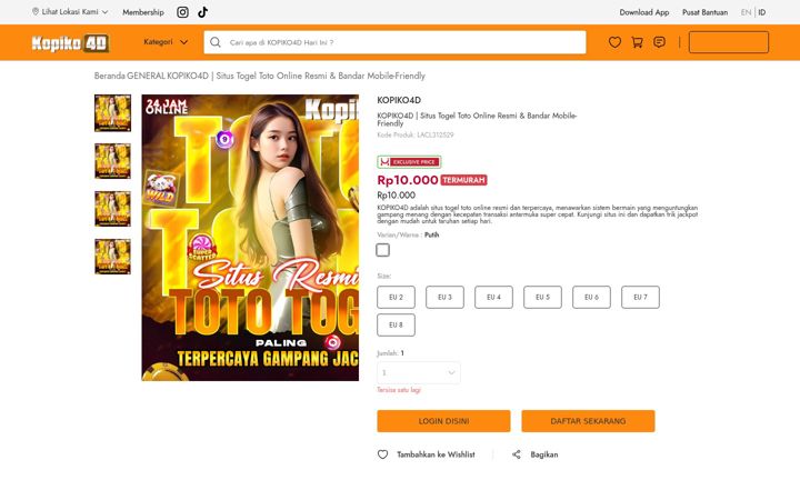 Screenshot of kopikototo.org