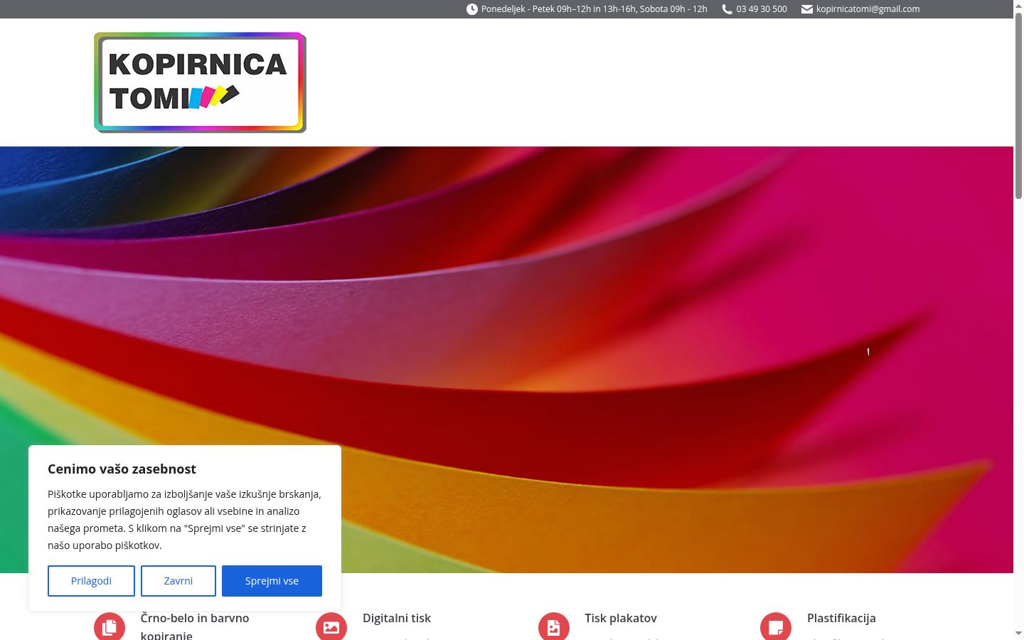 Screenshot of the consent banner shown before any interaction