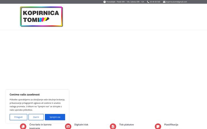Screenshot of kopirnica-tomi.com