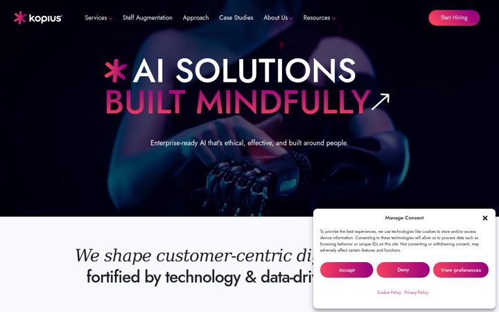 Screenshot of kopiustech.com