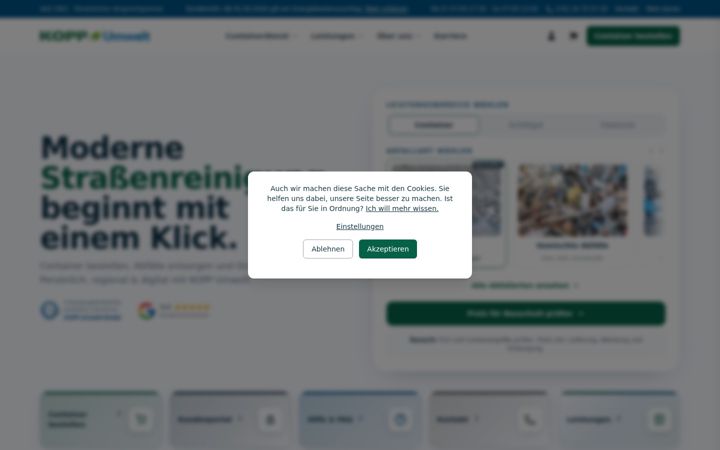 Screenshot of kopp-umwelt.de