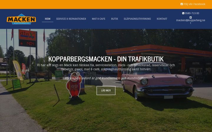 Screenshot stránky kopparberg.net