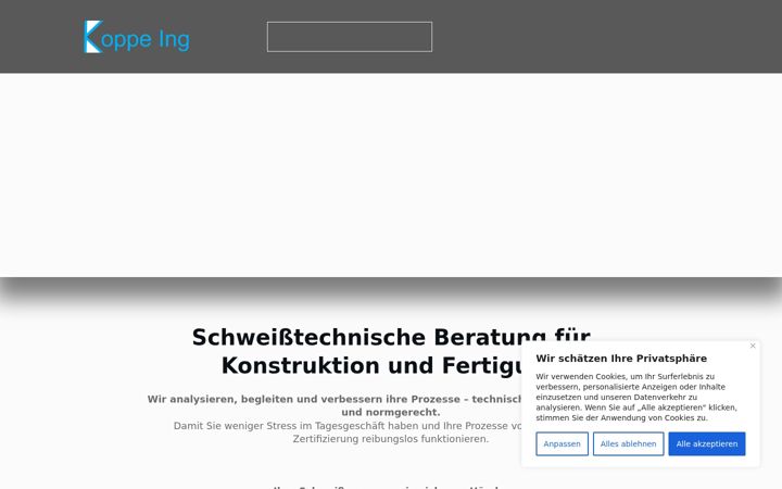 Screenshot of koppe-ing.de