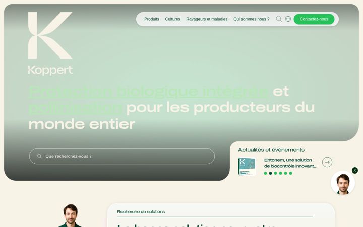 Screenshot of koppert.fr
