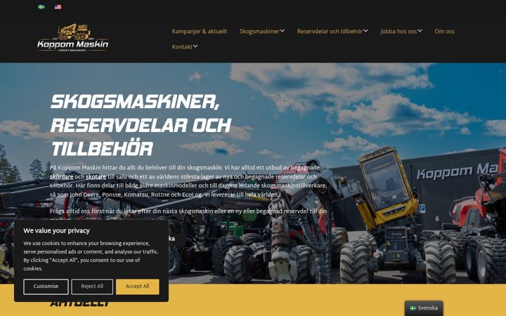 Ekrano kopija koppommaskin.com
