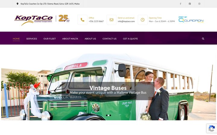 Ekrano kopija koptaco.com
