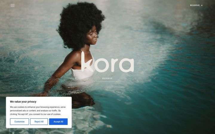 Screenshot of koraexperience.com