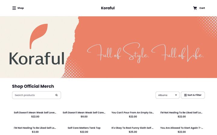 Screenshot of koraful.com