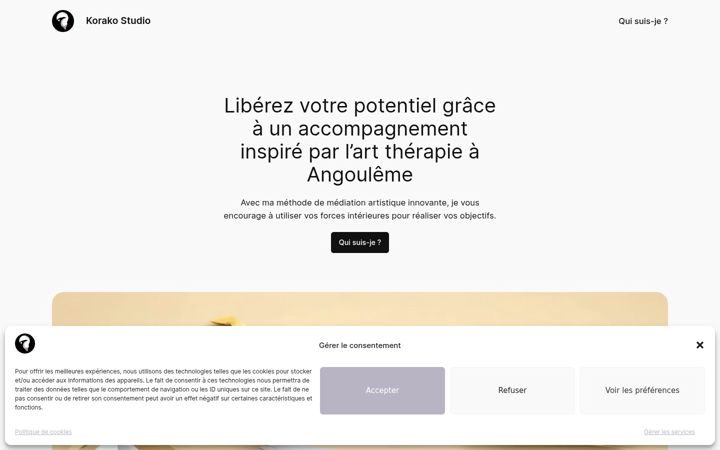 Screenshot of korakostudio.fr