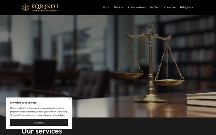Screenshot του korakotlaw.com